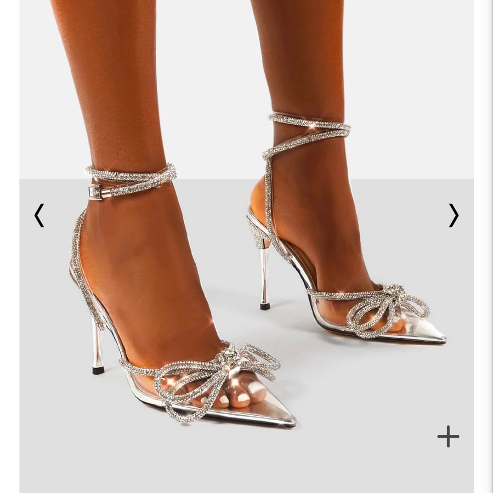 Public Desire Clear Rhinestone Heel
